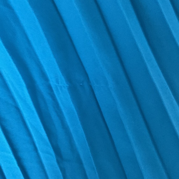 Lulus Jolette Blue Pleated Knot-Front A-Line Skirt Chiffon Maxi Dress NWT Small - Picture 12 of 15